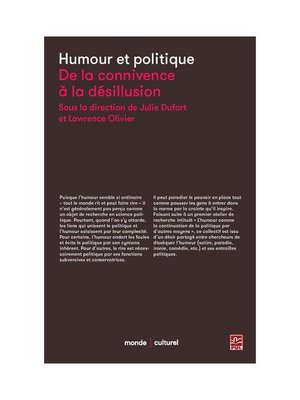 cover image of Humour et politique, De la connivence à la désillusion